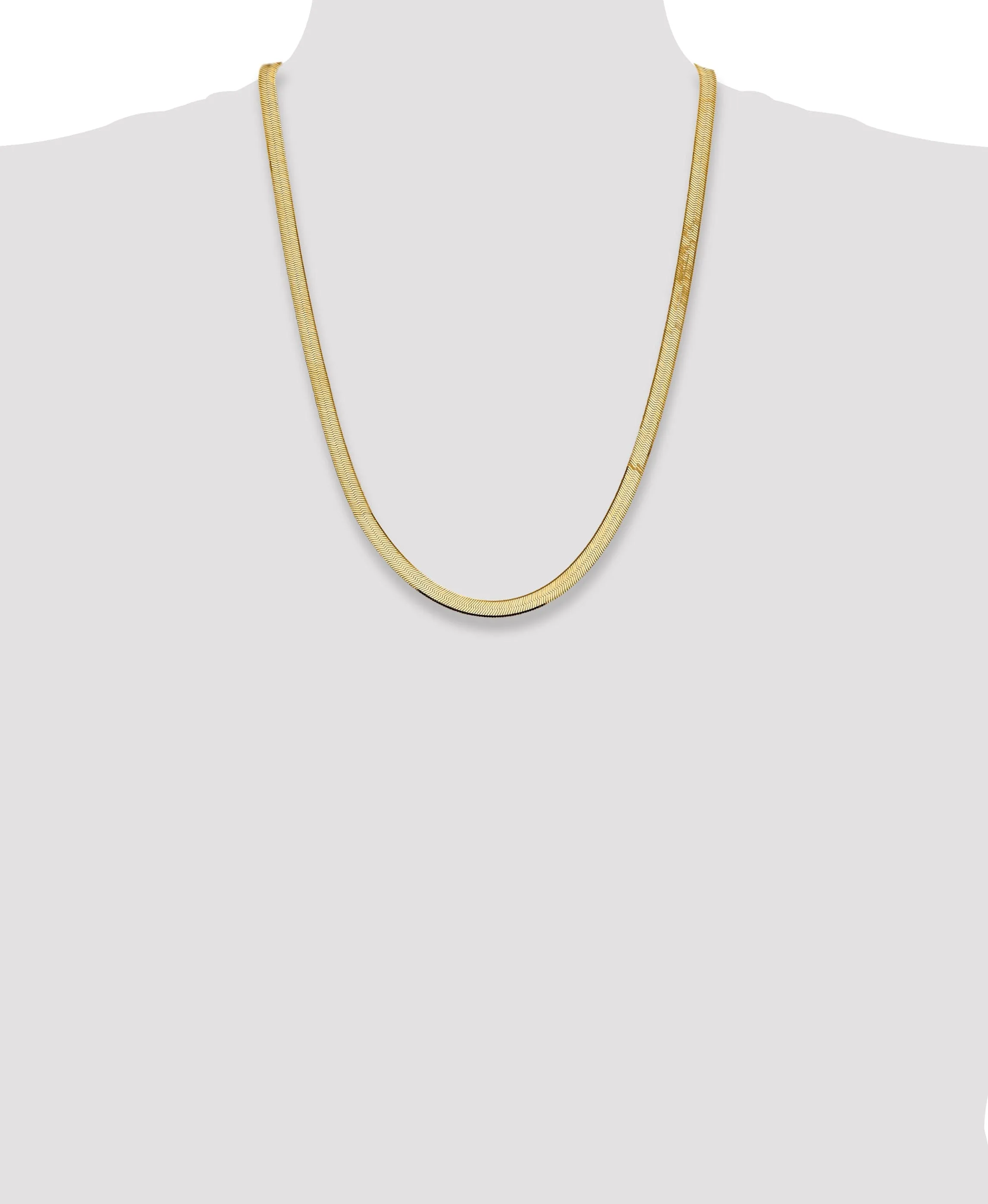 14k Yellow Gold 5.50mm Silky Herringbone Chain