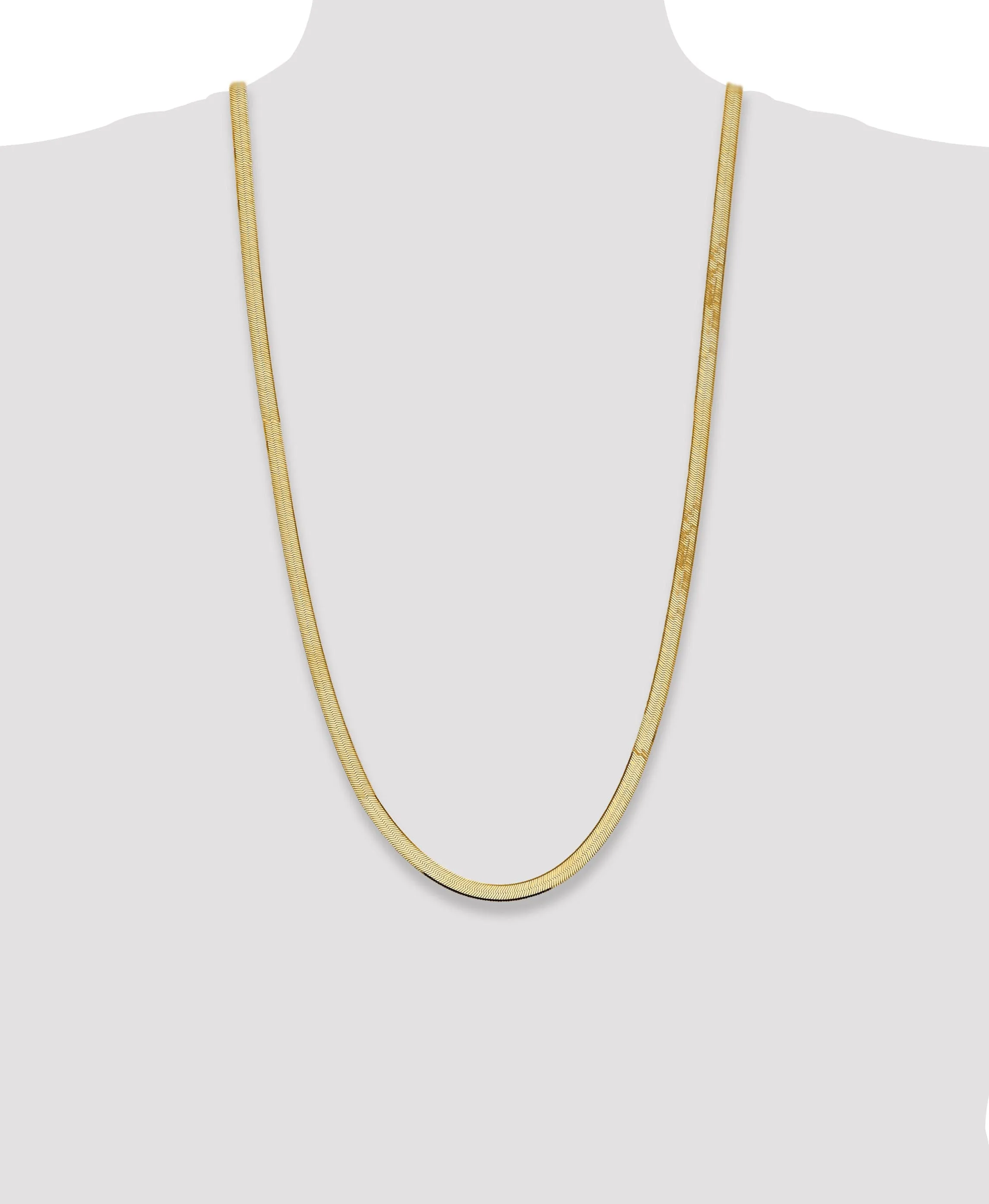 14k Yellow Gold 5.50mm Silky Herringbone Chain