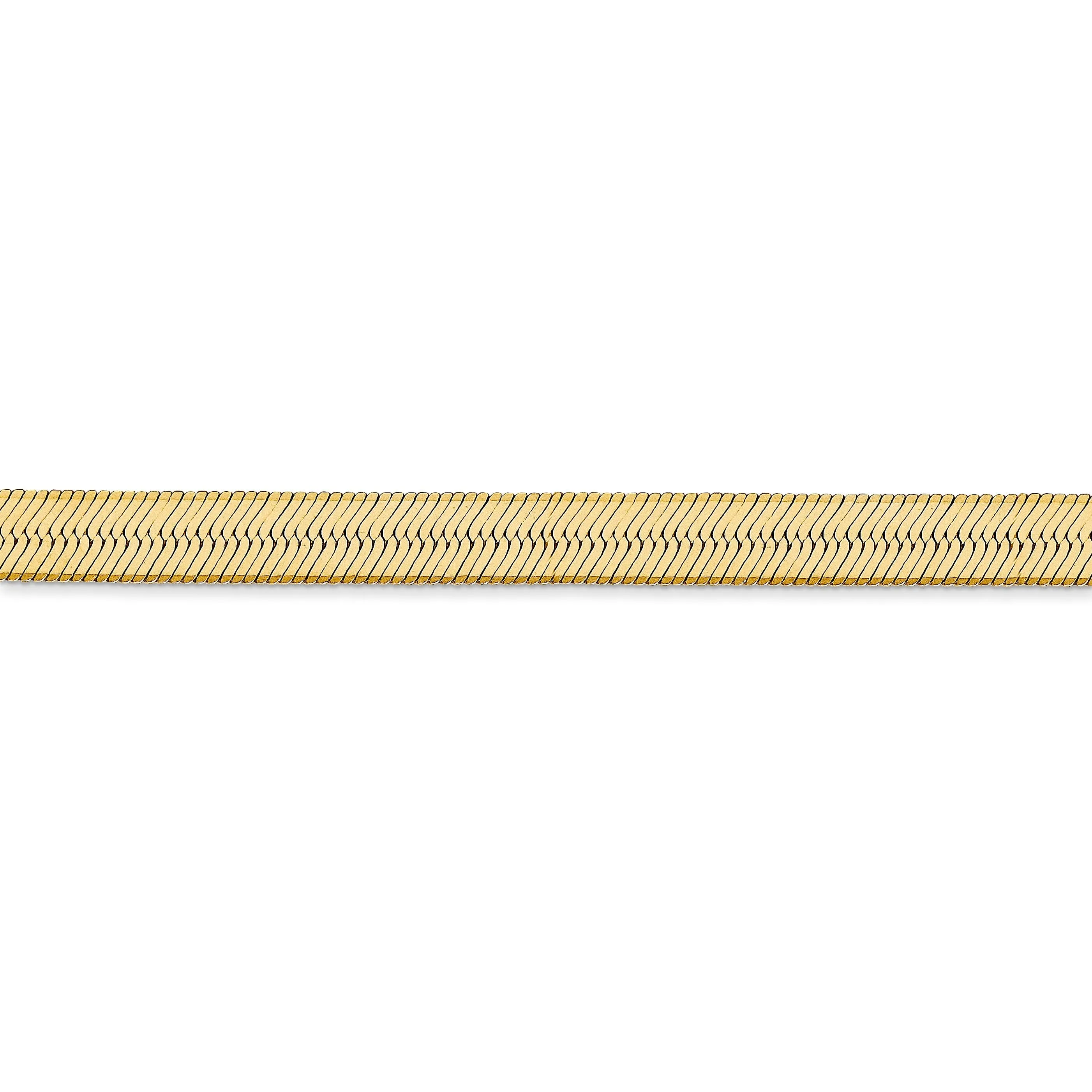 14k Yellow Gold 5.50mm Silky Herringbone Chain