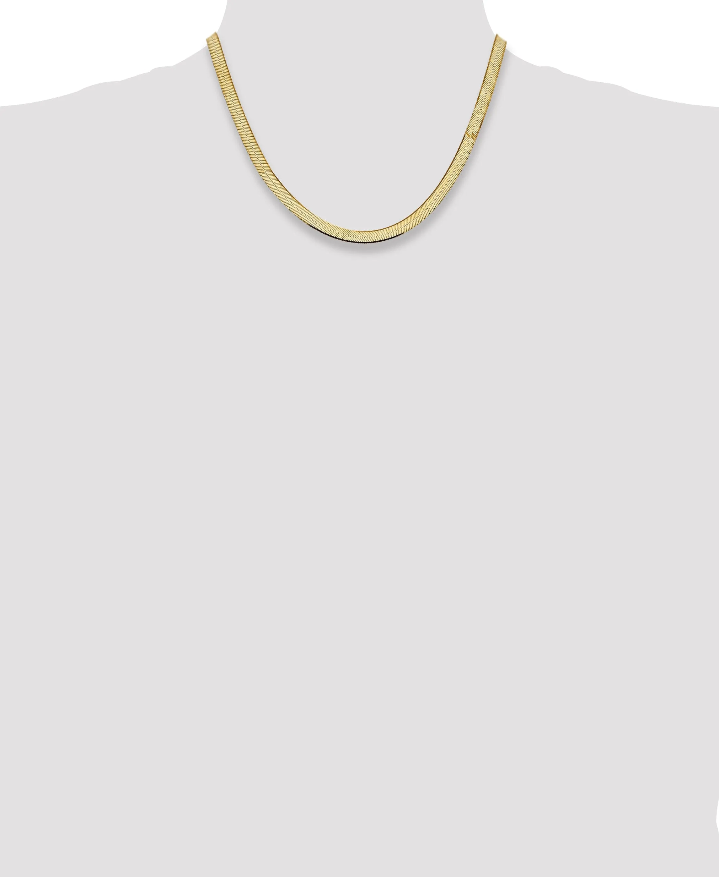 14k Yellow Gold 5.50mm Silky Herringbone Chain