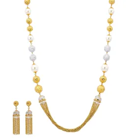 22K Gold & Pearl Glamourous Jewelry Set