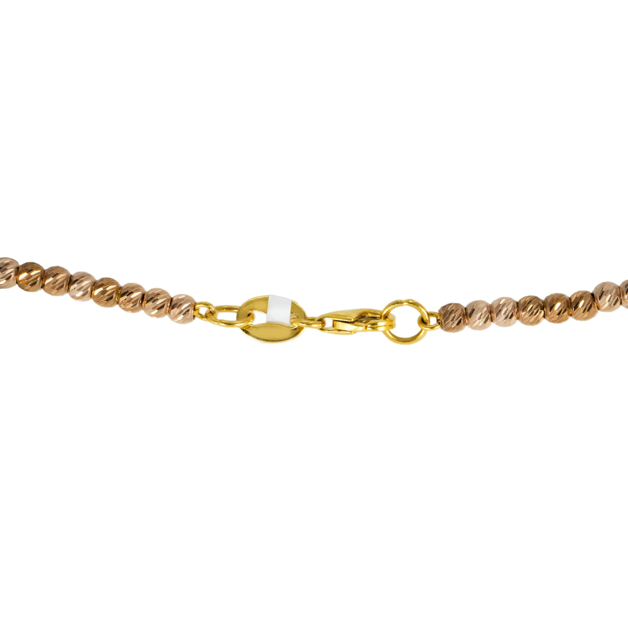 22K Multi-Tone Gold Beaded Chain (42.5gm)