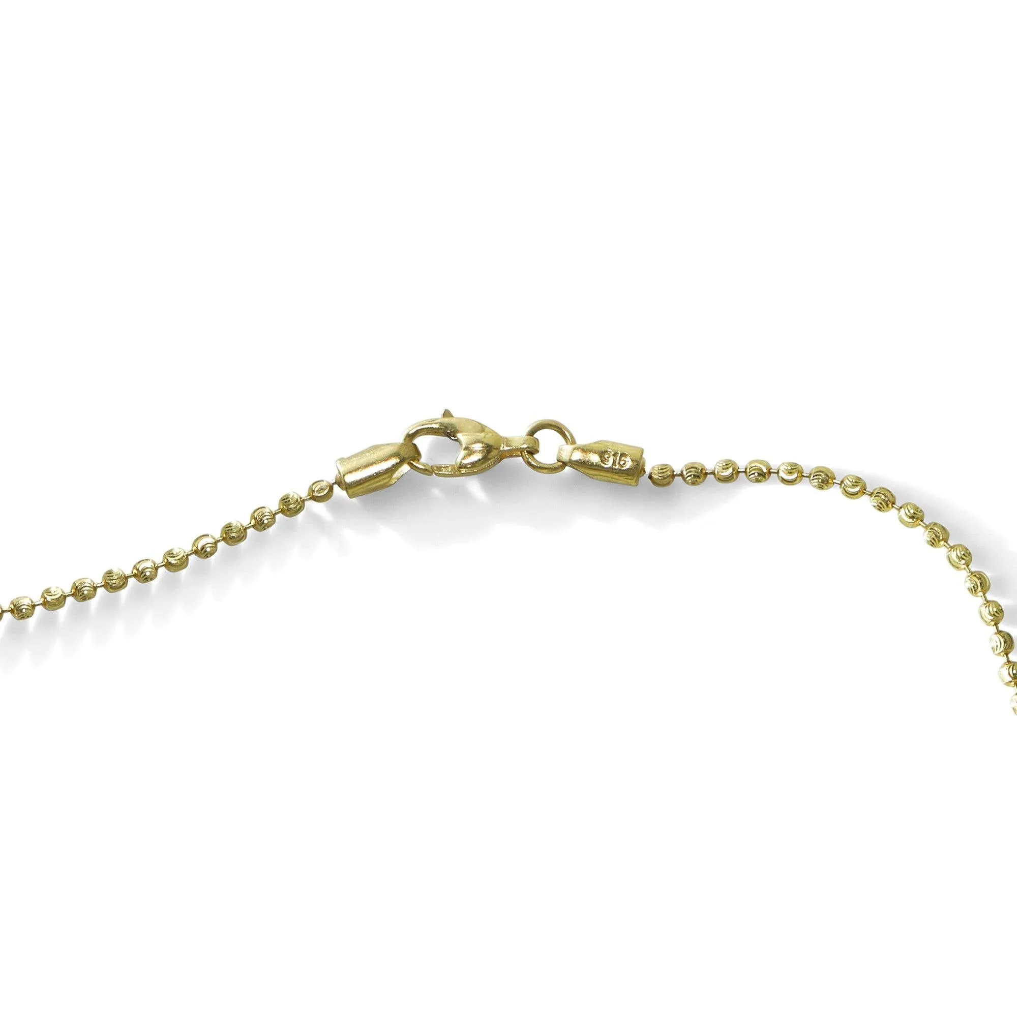 22K Multi Tone Necklace W/ Rose, White & Yellow Gold Draping Link Chains