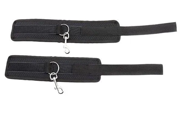 2389M      My Pleasure Wrist and Ankle Cuffs with 4 Tie Down Tether Straps Set - MEGA Deal