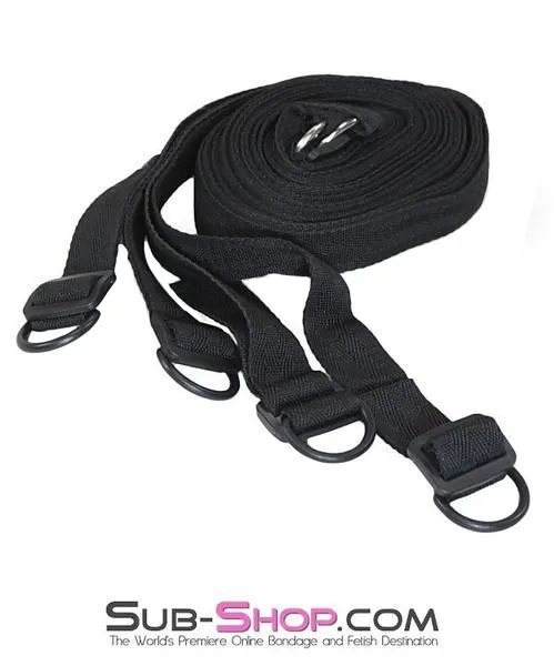 2389M      My Pleasure Wrist and Ankle Cuffs with 4 Tie Down Tether Straps Set - MEGA Deal