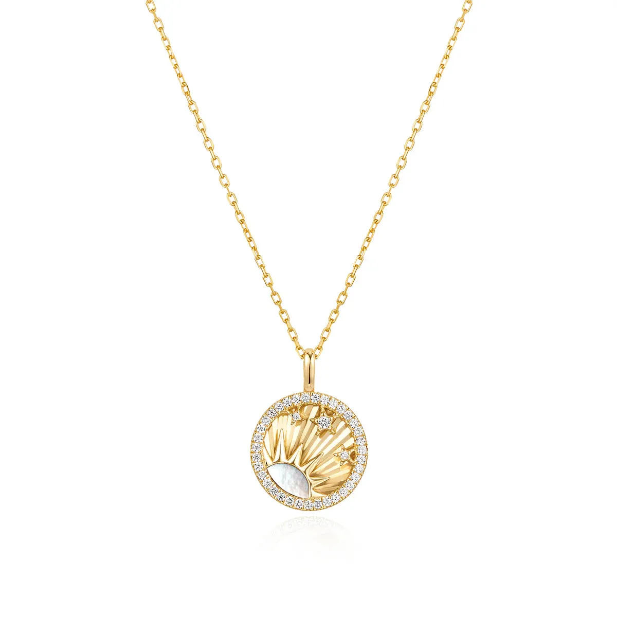 Ania Haie Gold Shiny Sun Star Necklace