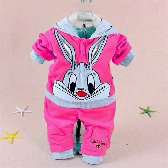 Boys And Girls Cotton/Velvet Bunny 2 Pcs Set