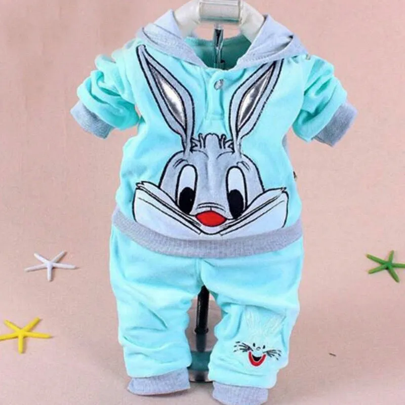 Boys And Girls Cotton/Velvet Bunny 2 Pcs Set