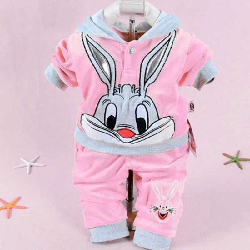 Boys And Girls Cotton/Velvet Bunny 2 Pcs Set