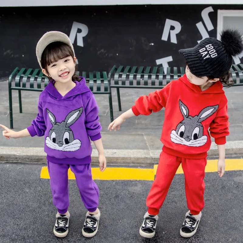 Boys And Girls Cotton/Velvet Bunny 2 Pcs Set