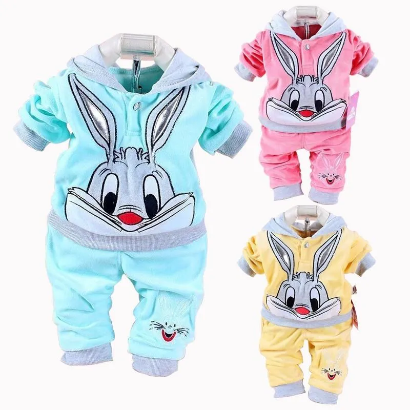 Boys And Girls Cotton/Velvet Bunny 2 Pcs Set