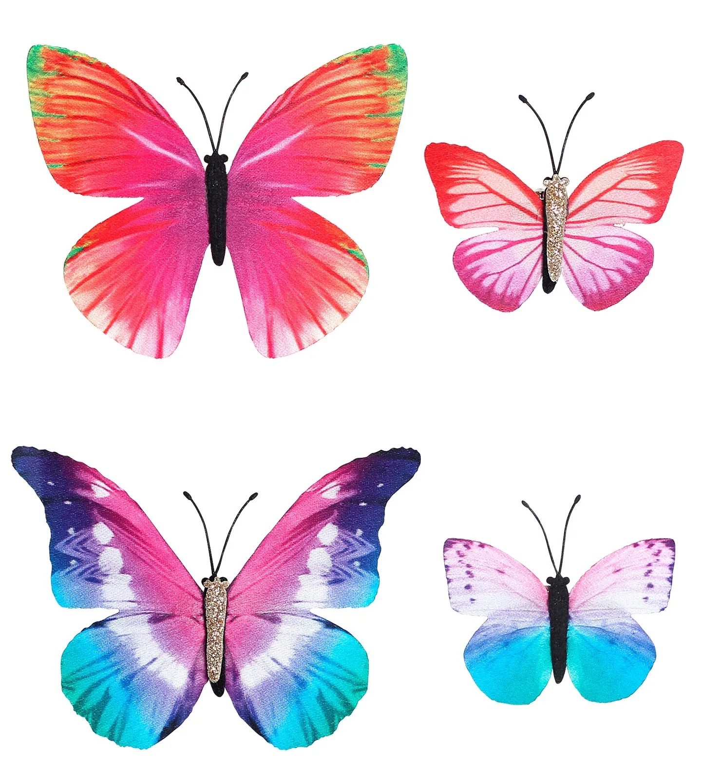 Butterfly Hairclips Set of 4