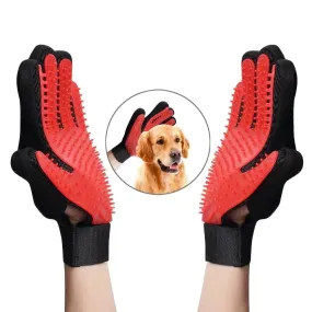 Cat & Dog Grooming Glove - Gentle Deshedding Brush & Hair Remover