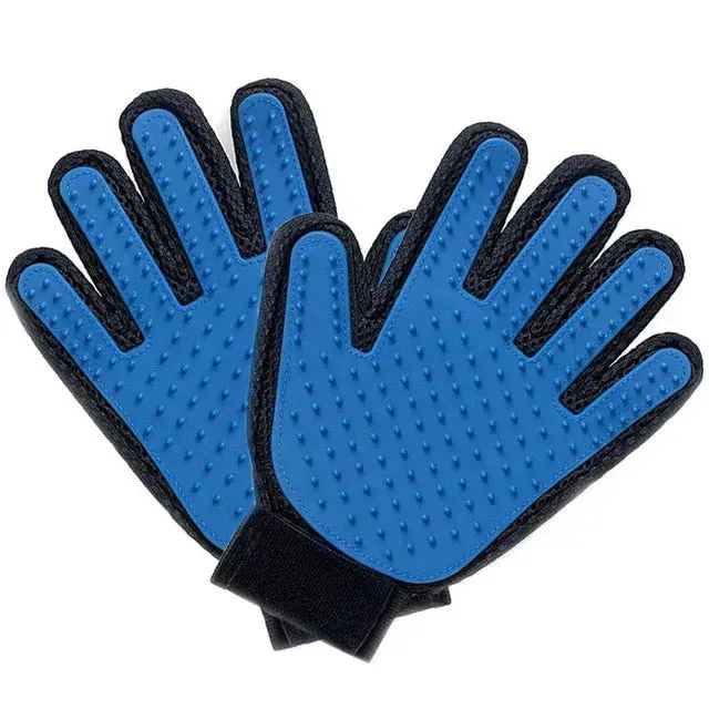 Cat & Dog Grooming Glove - Gentle Deshedding Brush & Hair Remover