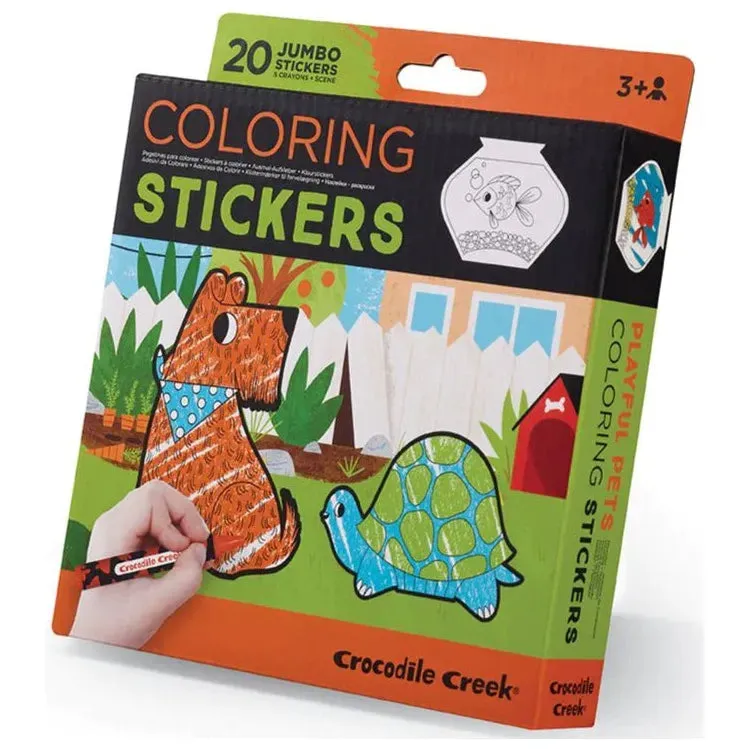 Coloring Stickers - Playful Pets