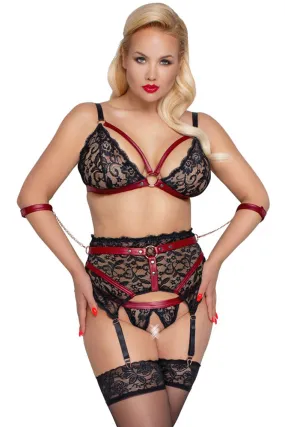 Cottelli Bondage Plus Size Suspender Set