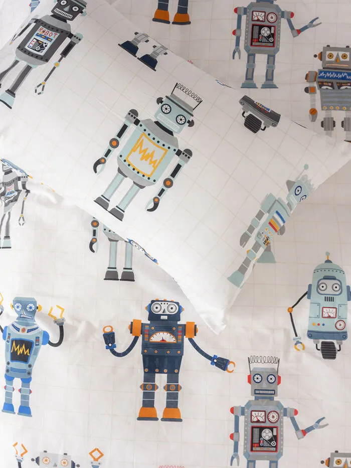 Duvet Cover Set- Retro Robot