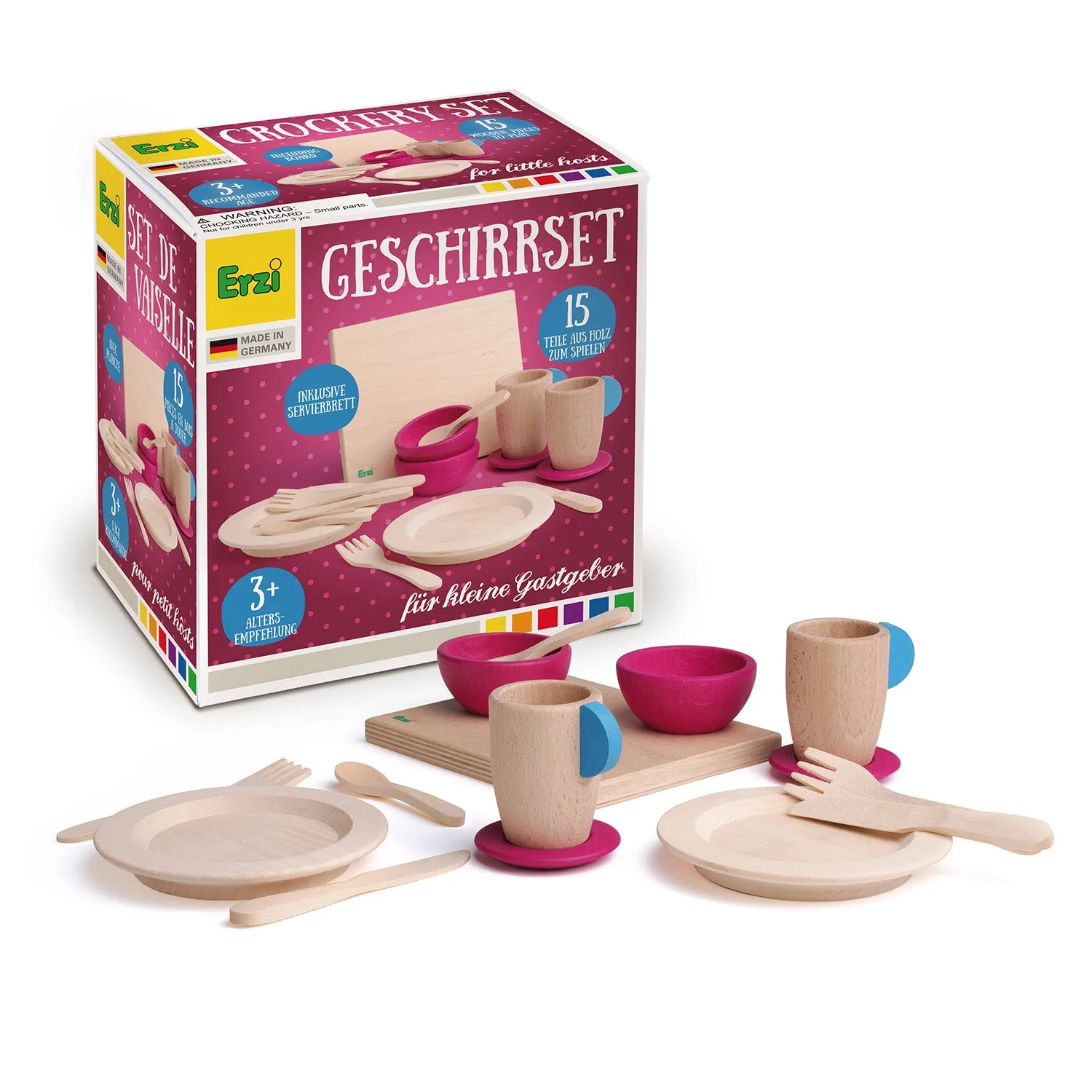 Erzi Wooden Toy Crockery Set