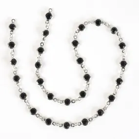 Estrellaª Linked Crystals Chain - Small, Black/Silver