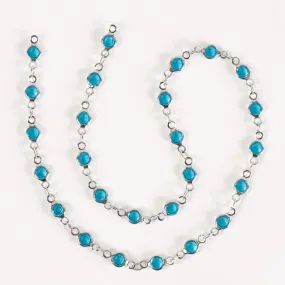 Estrellaª Linked Crystals Chain - Small, Blue Topaz/Silver