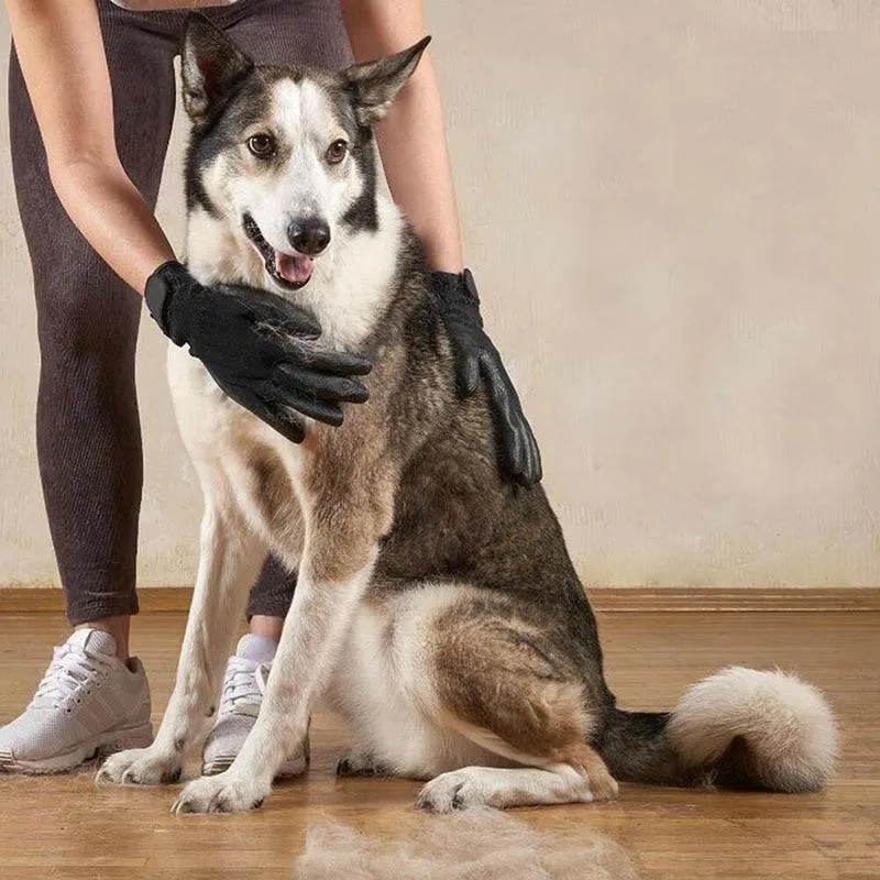 Fast Shipping Pet Grooming Gloves - Gentle & Effective