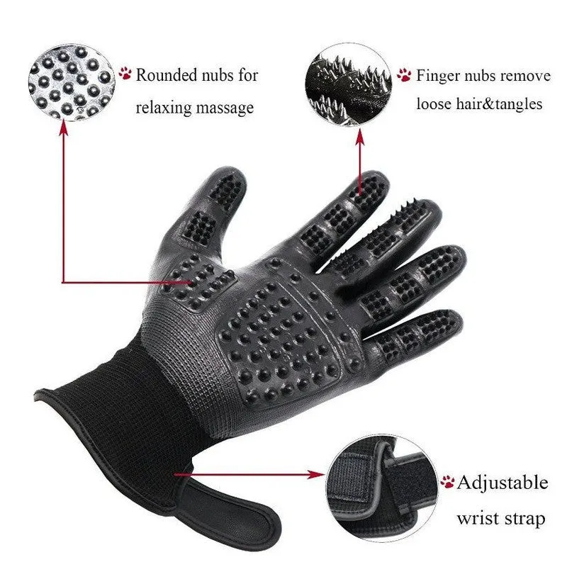 Fast Shipping Pet Grooming Gloves - Gentle & Effective