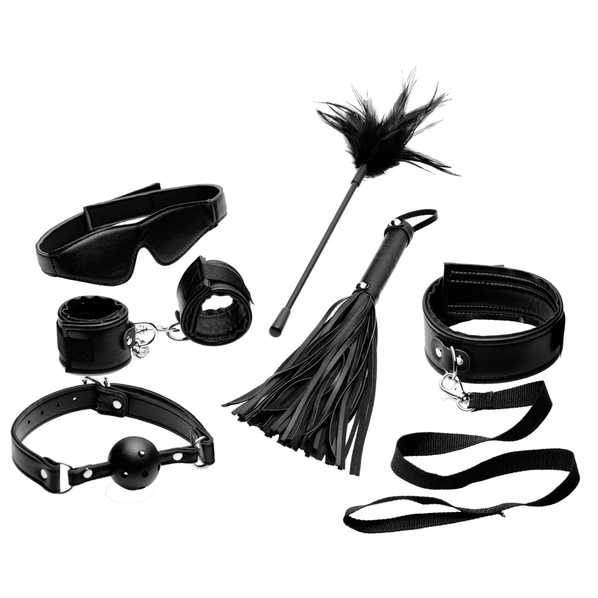 Frisky Tame Me 8 Piece Beginner Bondage Set Black