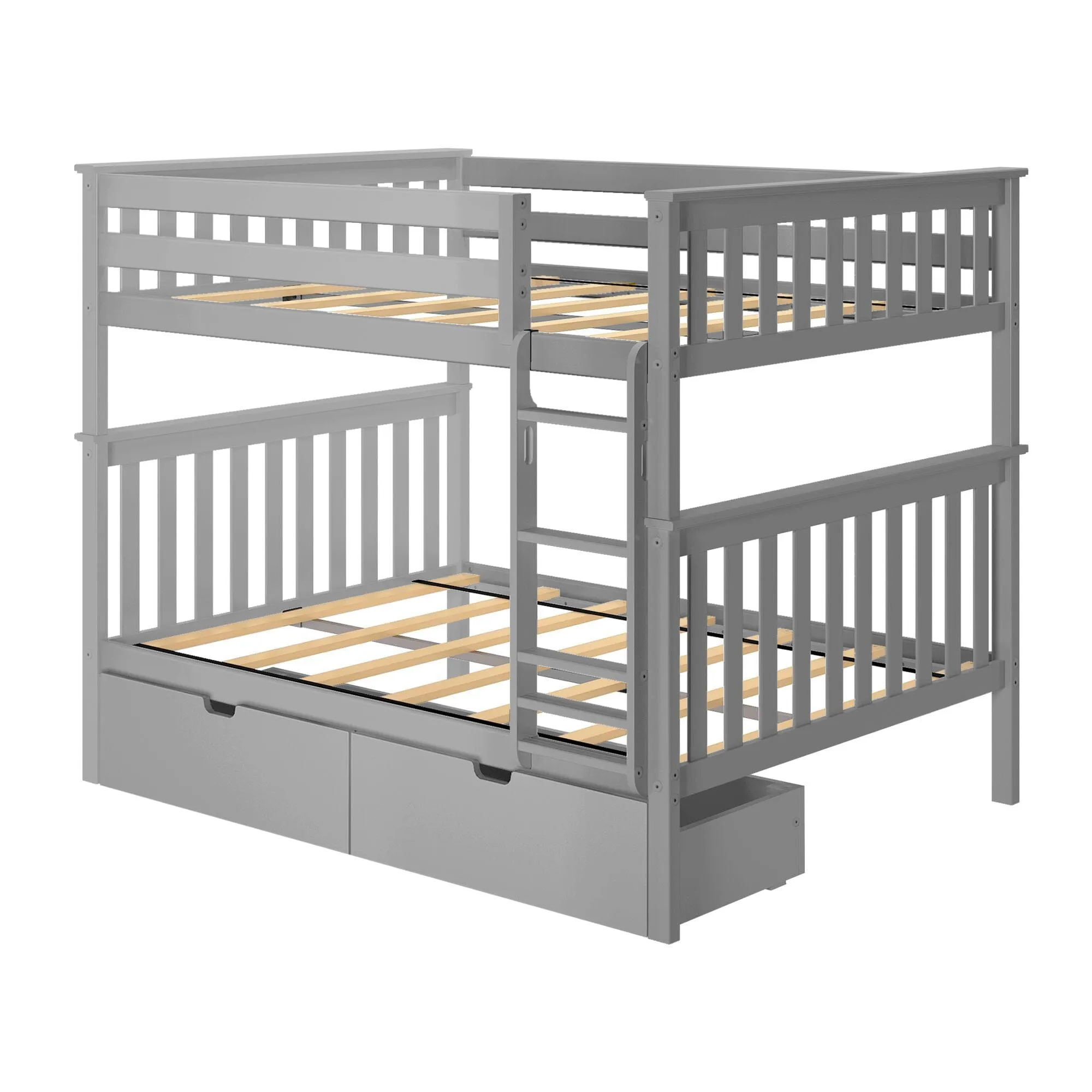 Full Over Full Bunk Bed With Storage Drawers