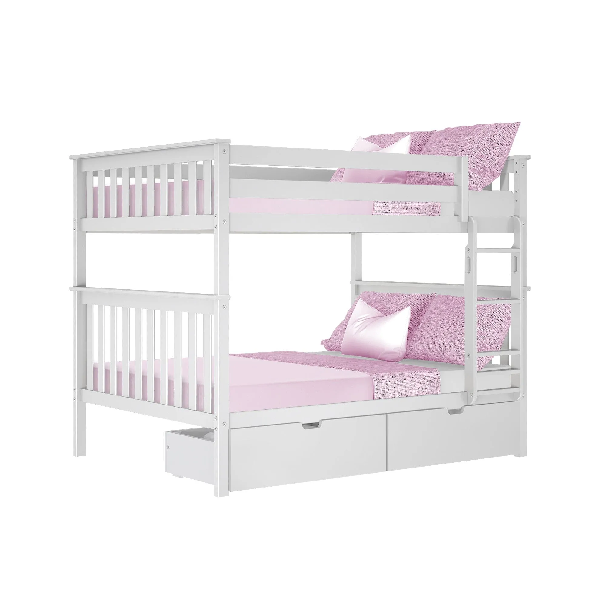 Full Over Full Bunk Bed With Storage Drawers