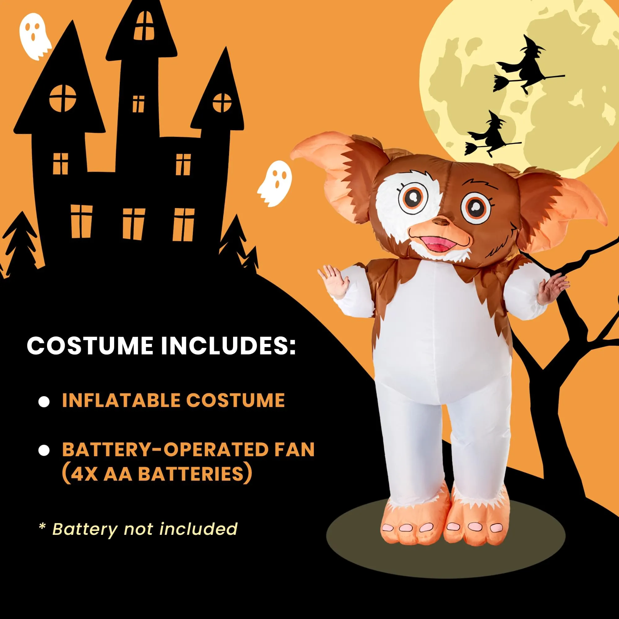 Gremlins Gizmo Adult Inflatable Costume | One Size