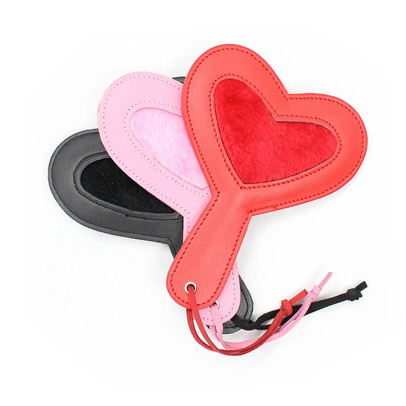 Heart Shaped Leather Paddle