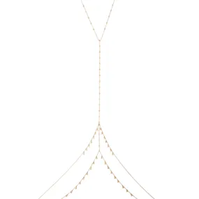 HIGH NECK DOUBLE ROW DIAMOND SHAKER BODYCHAIN