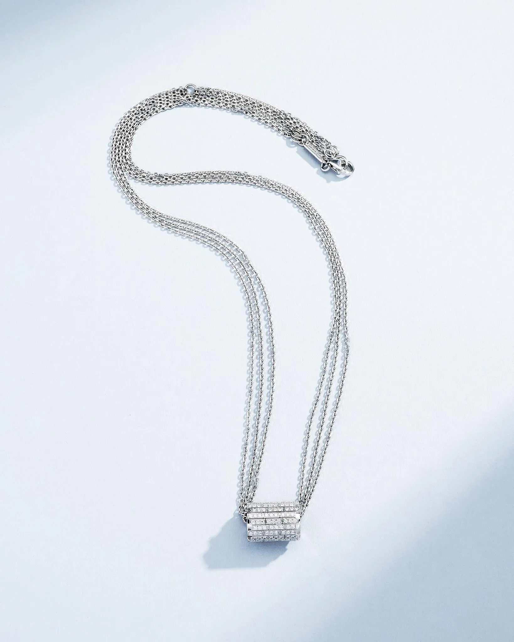 Infinite Pave Diamond Milli Rondelle Pendant