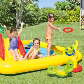 Intex Inflatable Ocean Play Center 100" x 77" children's pool and games in the Intex backyard