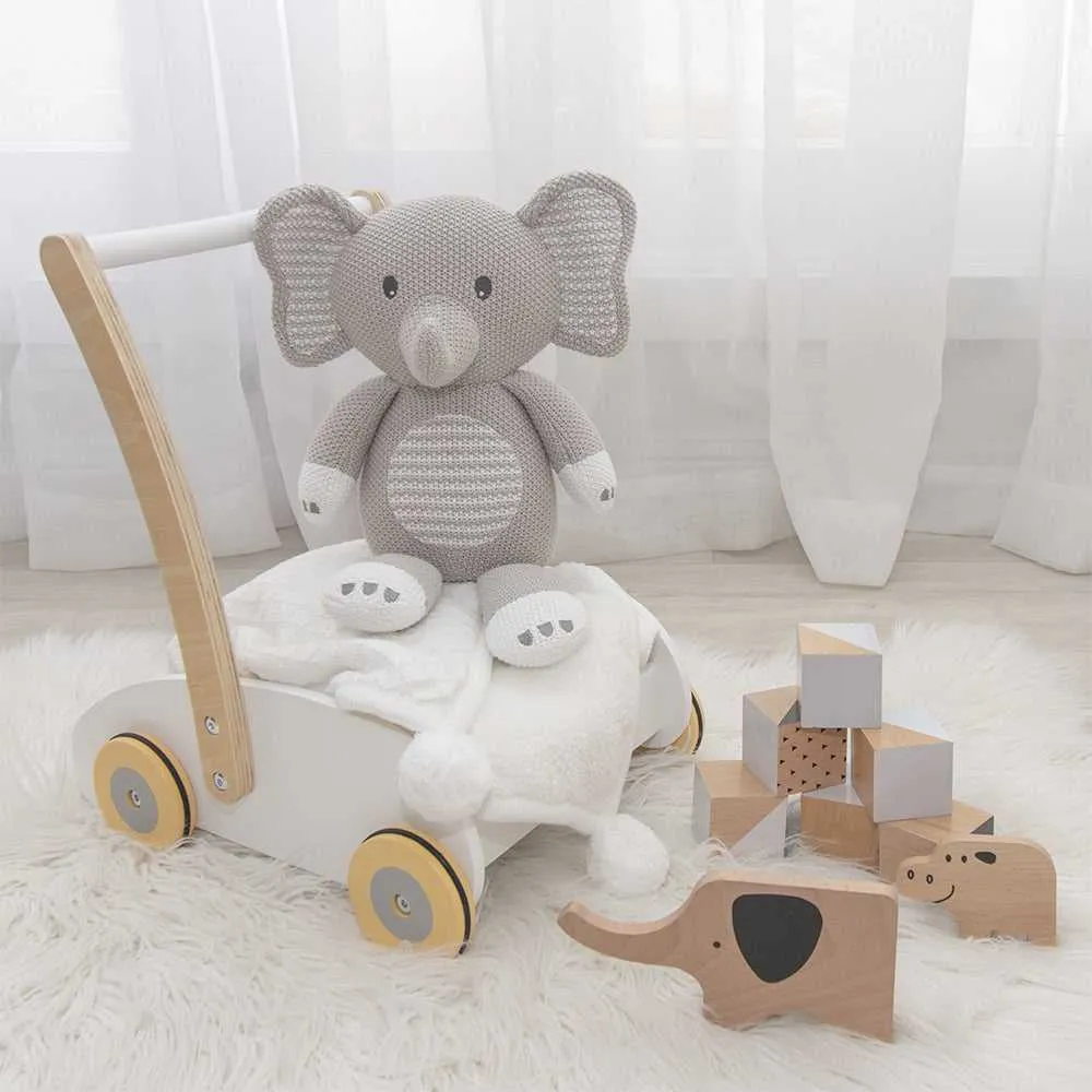 Living Textiles Knitted Soft Toy - Mason the Elephant