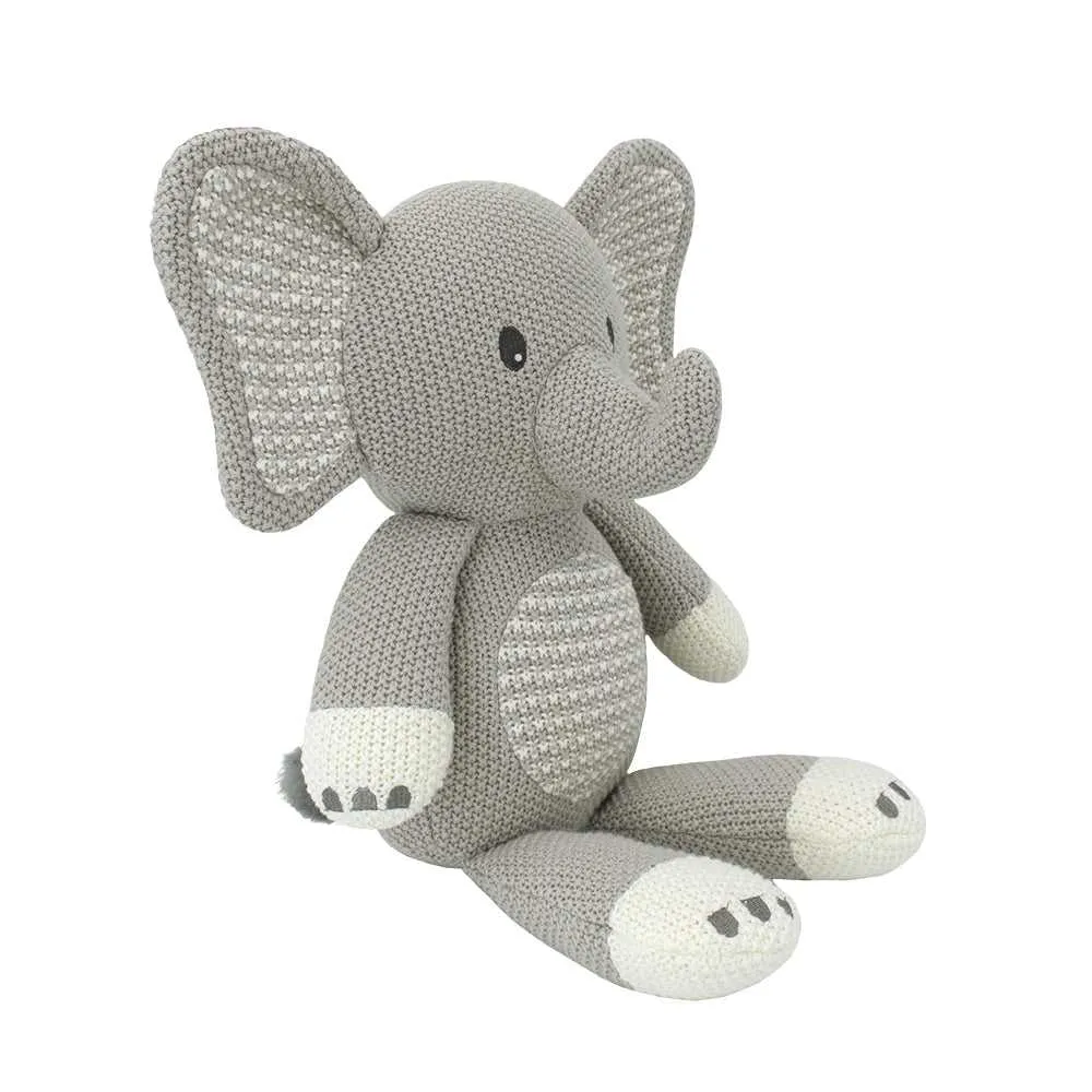 Living Textiles Knitted Soft Toy - Mason the Elephant