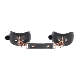 Love In Leather Shaped Faux Leather Ankle Cuffs 071 - Rose Gold