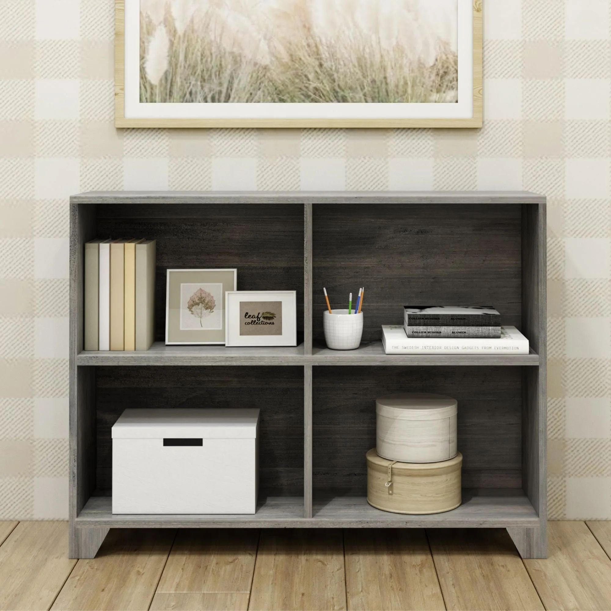 Modern Farmhouse 4-Shelf Bookcase