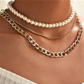 Modern Gold Layered Necklaces