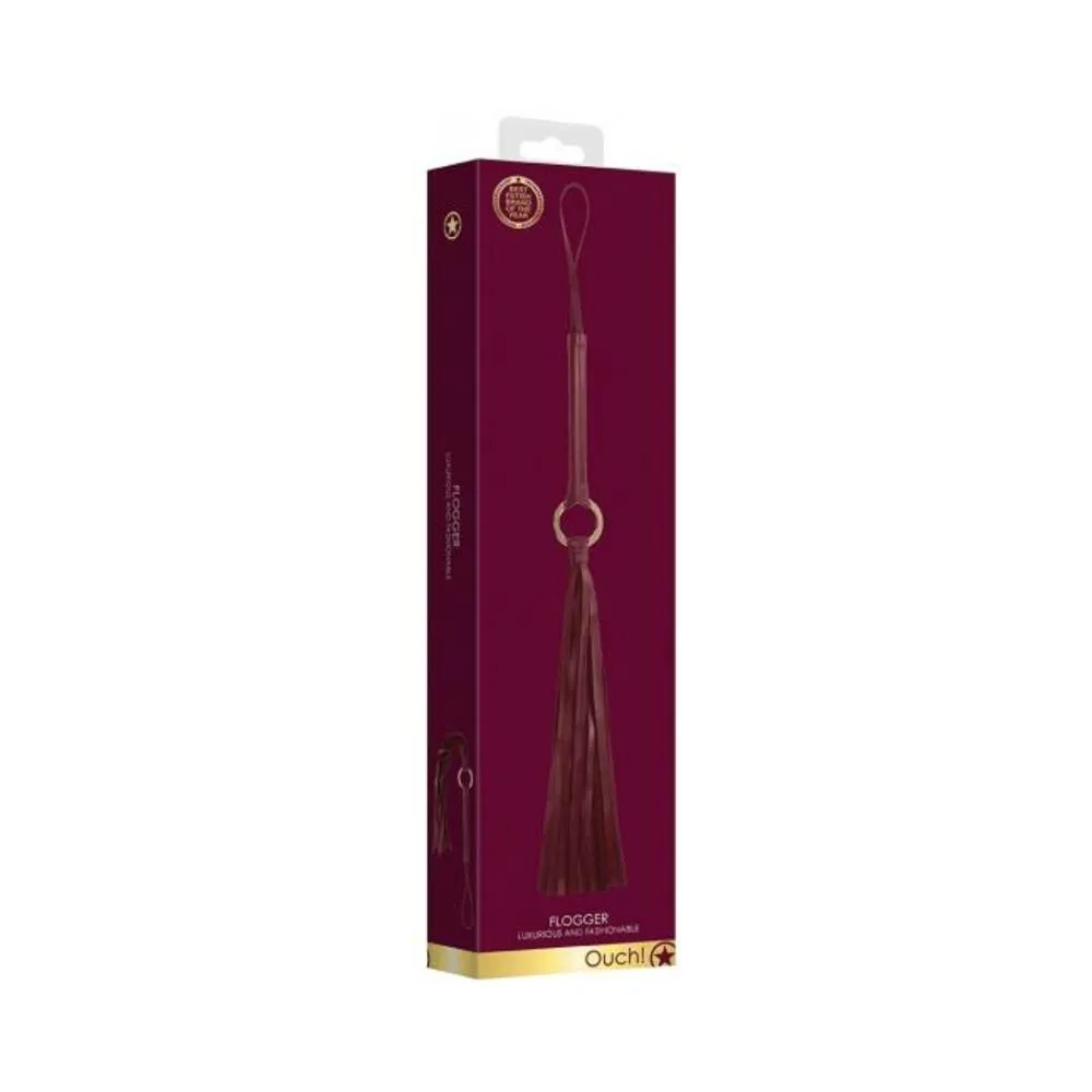 Ouch Halo Flogger Burgundy