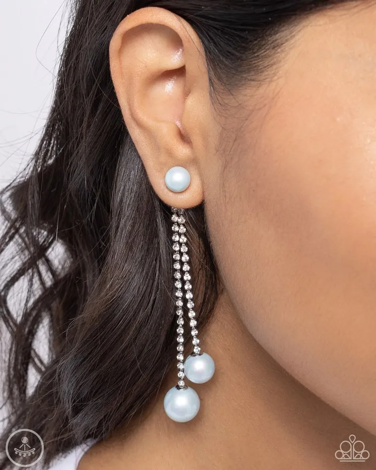 Paparazzi Earring ~ Give Us A PEARL! - Blue