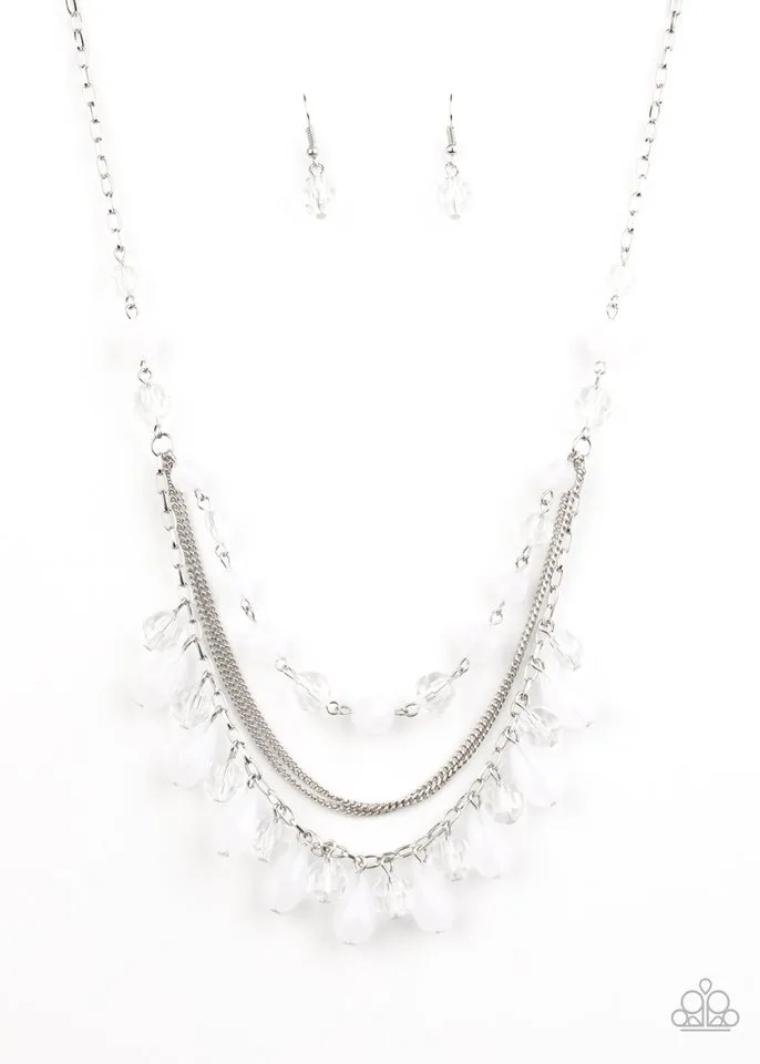 Paparazzi Necklace ~ Awe-Inspiring Iridescence - White