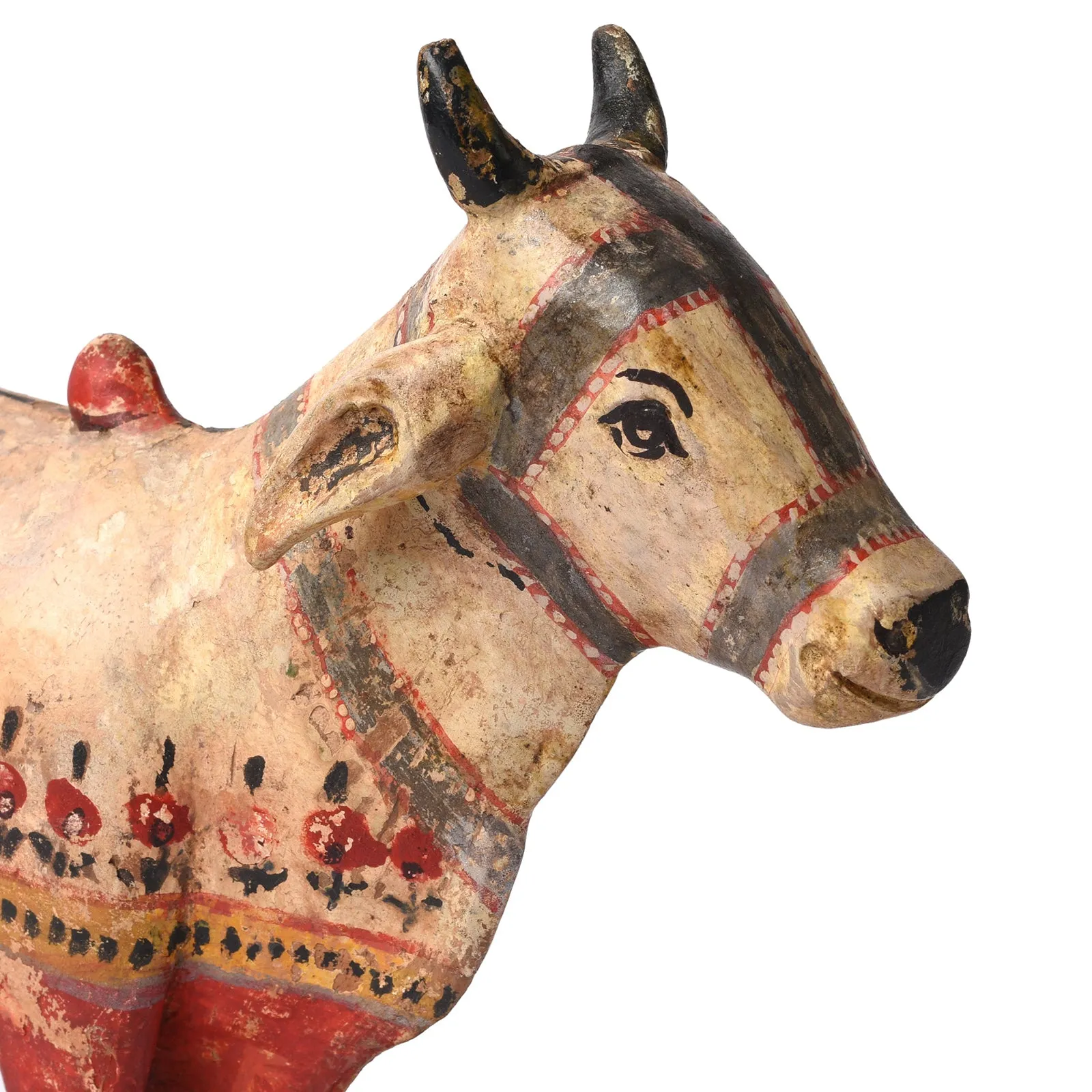 Polychromed Indian Nandi Cow Figure From Surat - Ca 1900