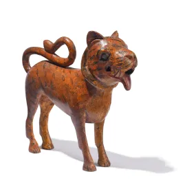 Polychromed Indian Tiger Figure From Surat - Ca 1900