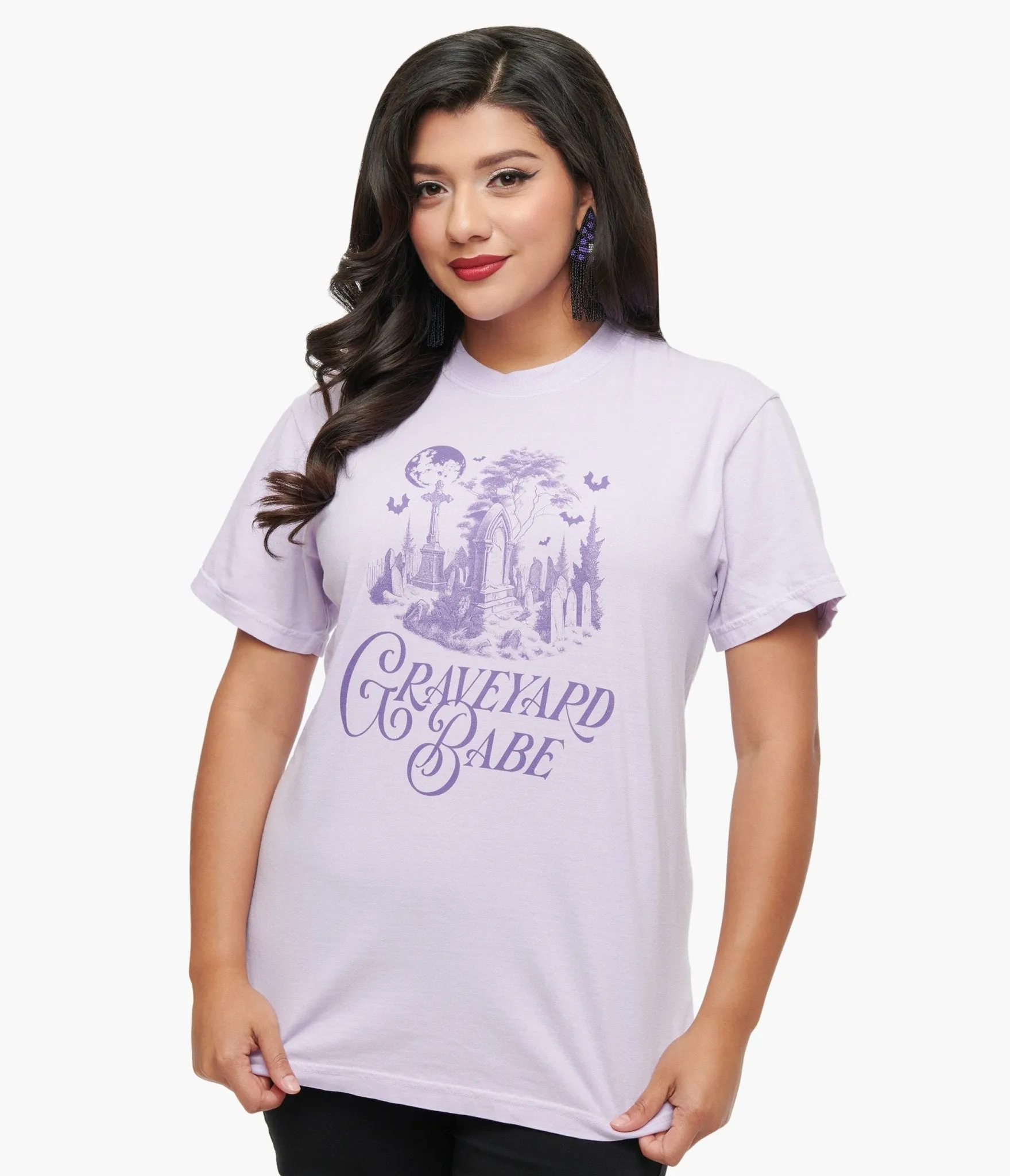 Purple Graveyard Babe Unisex Graphic Tee