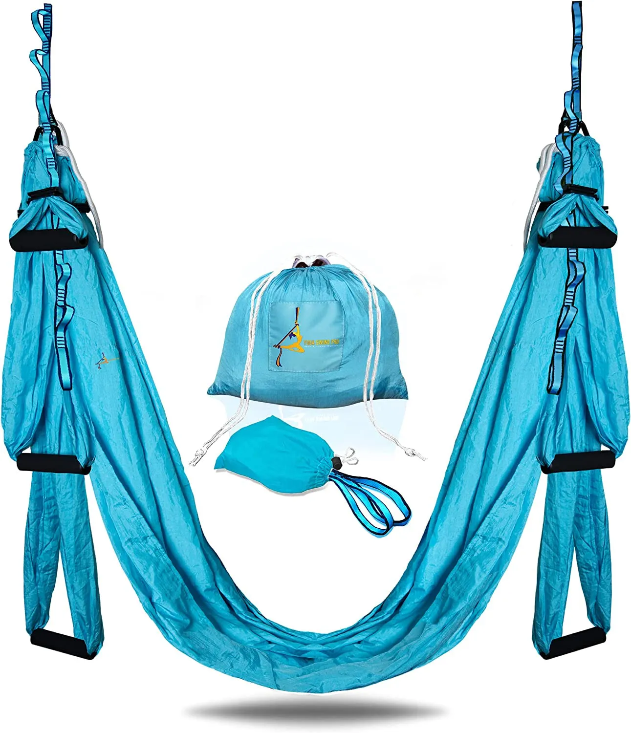 "Deluxe Aerial Hammock Yoga Swing Set - Ultimate Flying Sling for Indoor & Outdoor Inversion Therapy"