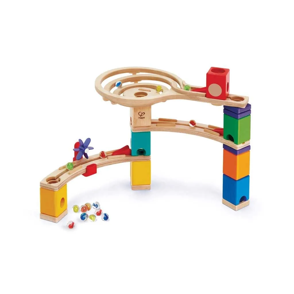 Race to the Finish - Quadrilla Wooden Marble Run