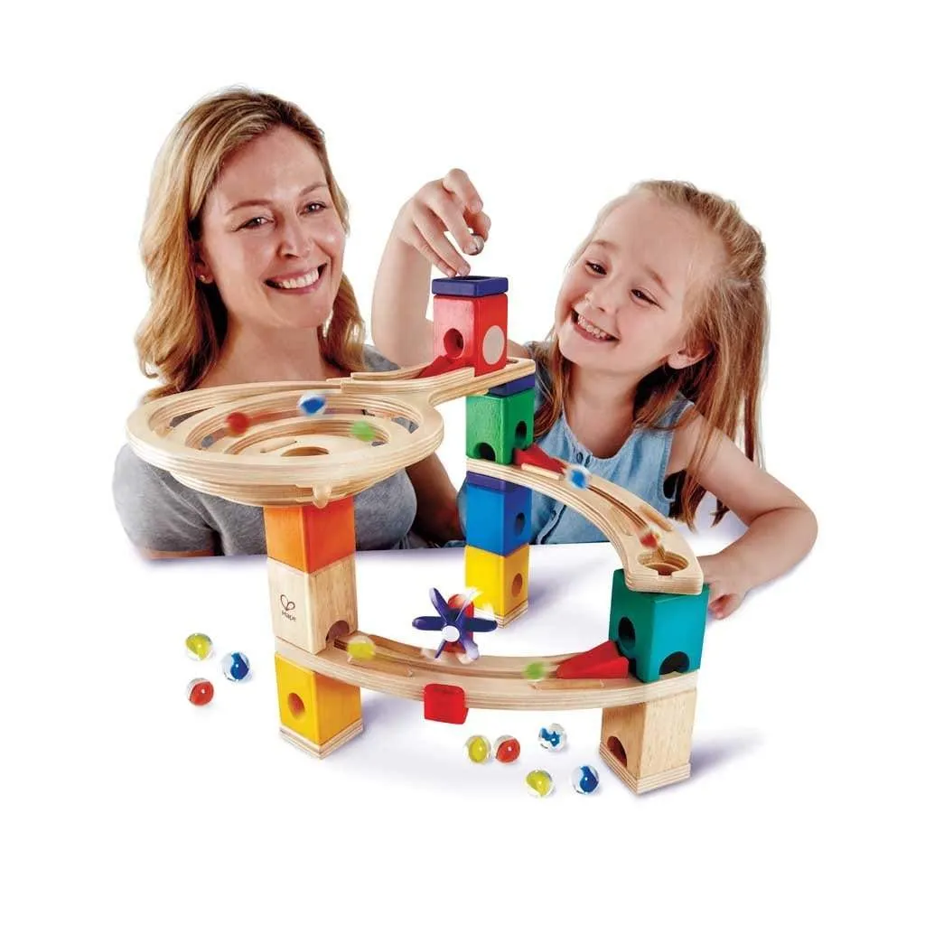 Race to the Finish - Quadrilla Wooden Marble Run