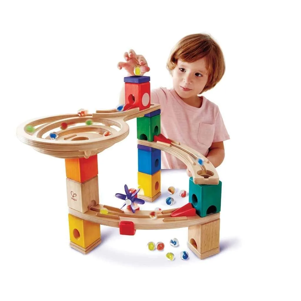 Race to the Finish - Quadrilla Wooden Marble Run