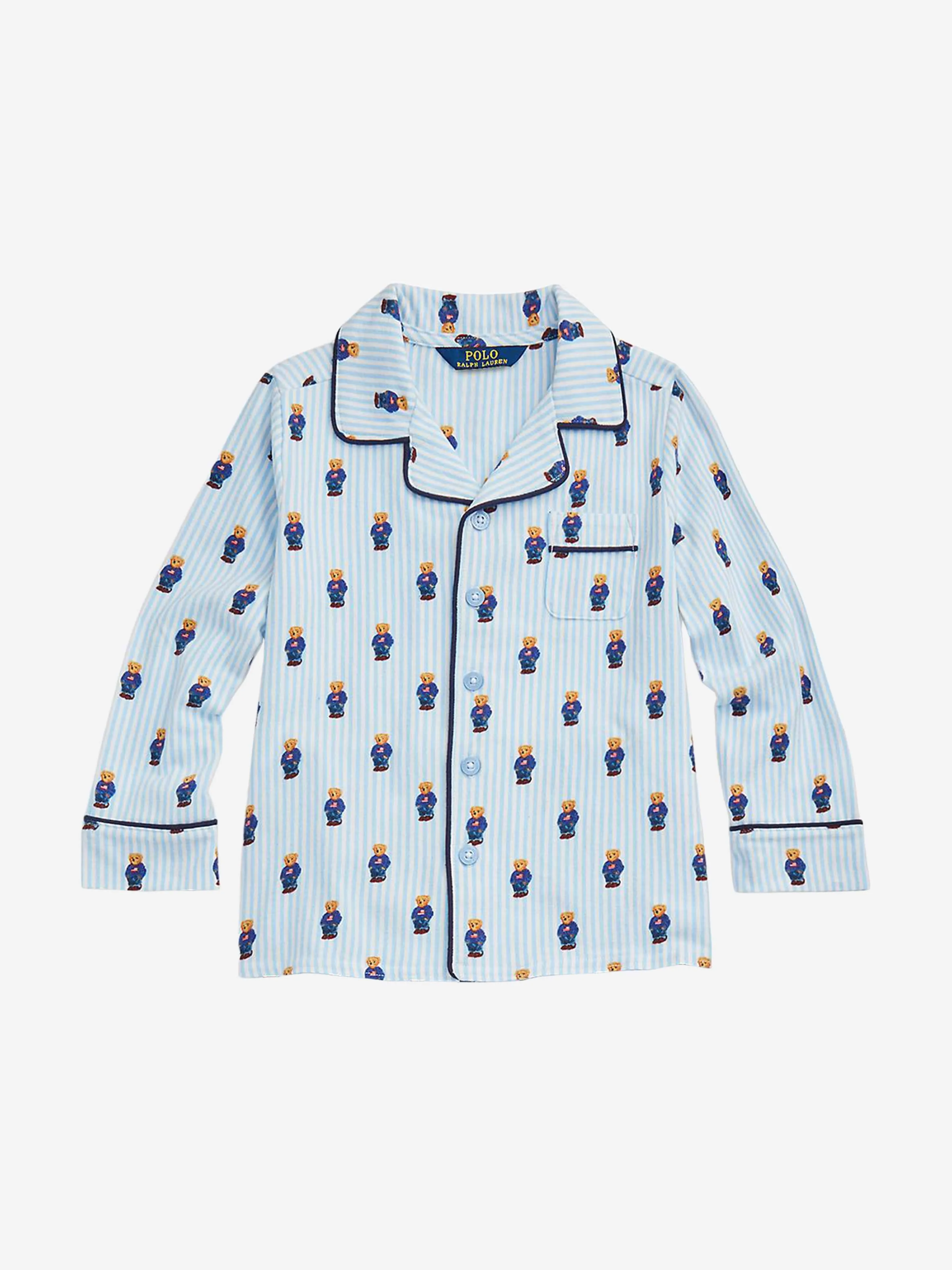 Ralph Lauren Boys Bear Pyjama Set in Blue